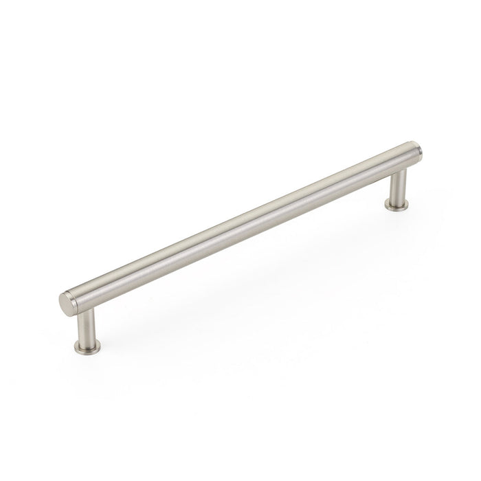 Pub House Smooth Appliance Pull Handle - Appliance Mount - 12" Brass/Brushed Nickel