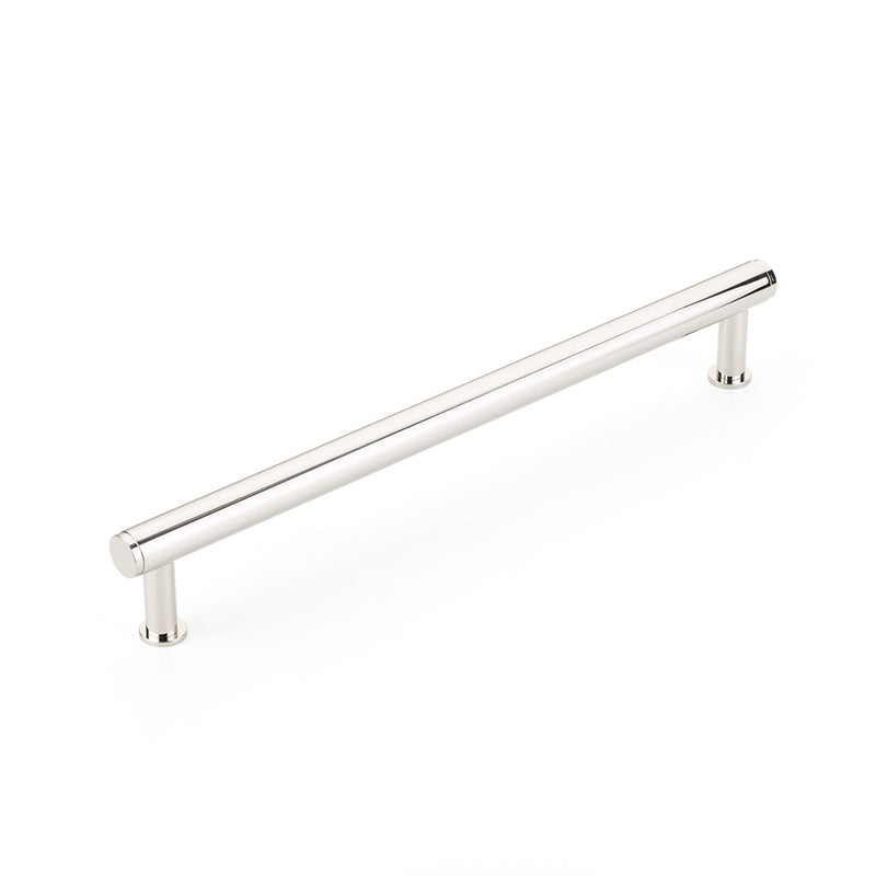 Pub House Smooth Appliance Pull Handle - Appliance Mount - 12" Brass/Polished Nickel