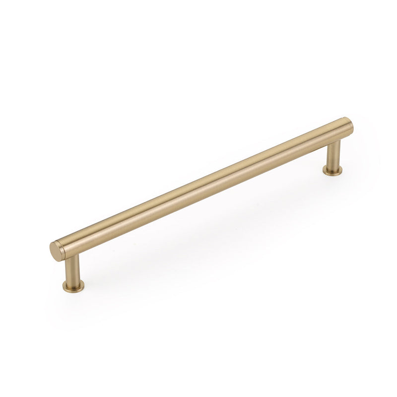 Pub House Smooth Appliance Pull Handle - Appliance Mount - 12" Brass/Satin Brass