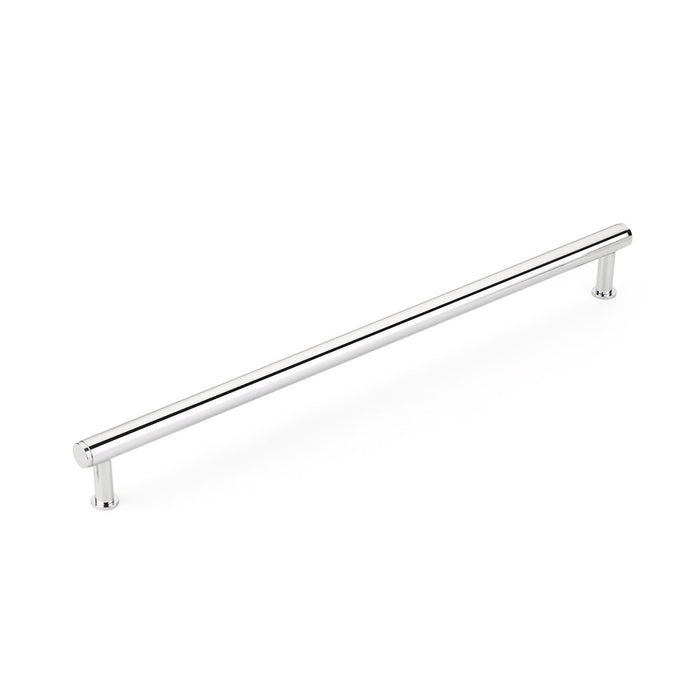 Pub House Smooth Appliance Pull Handle - Appliance Mount - 18" Brass/Polished Chrome