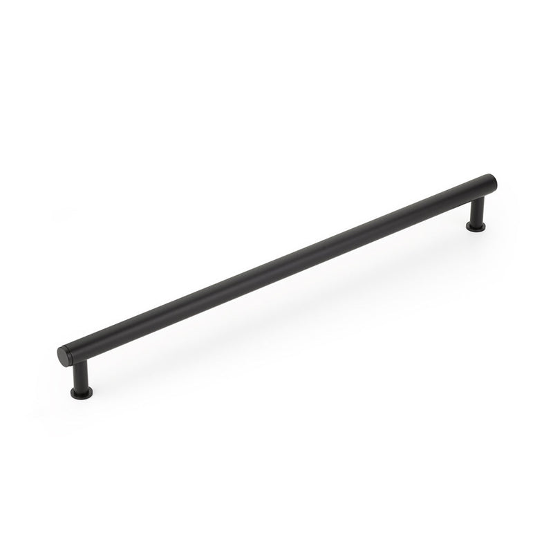 Pub House Smooth Appliance Pull Handle - Appliance Mount - 18" Brass/Matt Black
