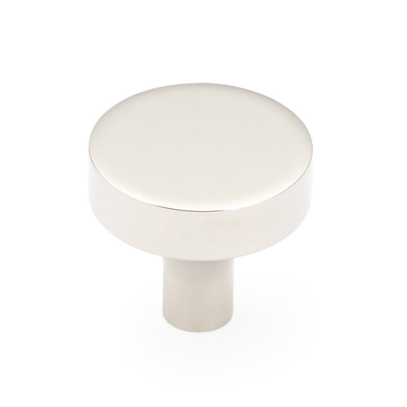 Haniburton Round Cabinet Knob - Cabinet Mount - 2" Brass/Polished Nickel