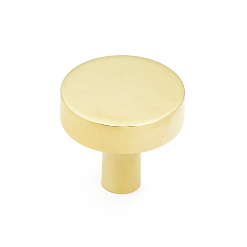 Haniburton Round Cabinet Knob - Cabinet Mount - 2" Brass/Unlacquered Brass