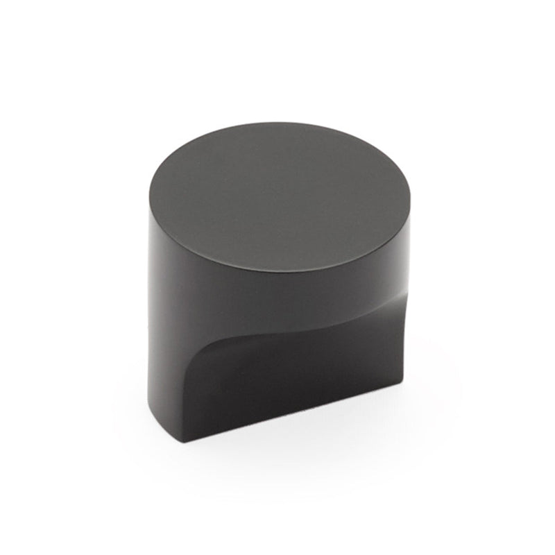 Haniburton Round Cabinet Knob - Cabinet Mount - 2" Brass/Matt Black