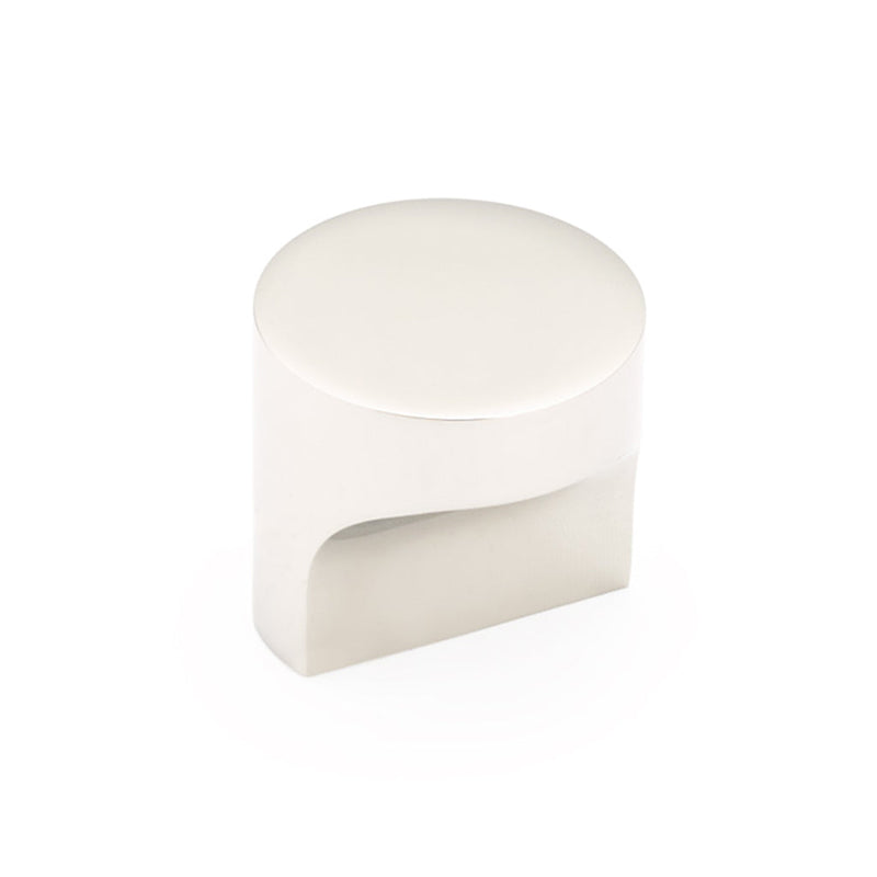 Haniburton Round Cabinet Knob - Cabinet Mount - 2" Brass/Polished Nickel