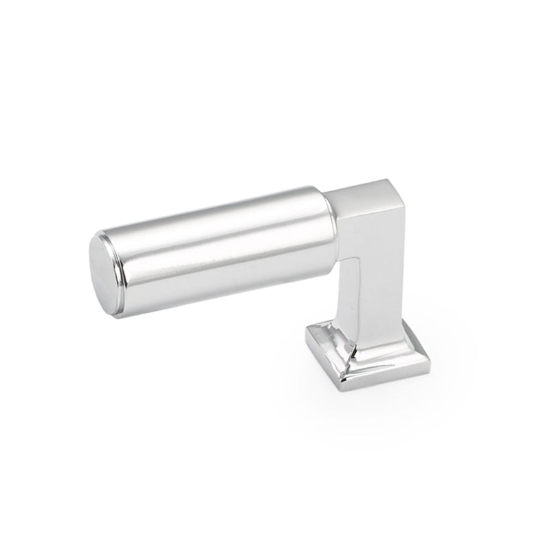 Haniburton Finger Cabinet Knob - Cabinet Mount - 2" Brass/Polished Chrome