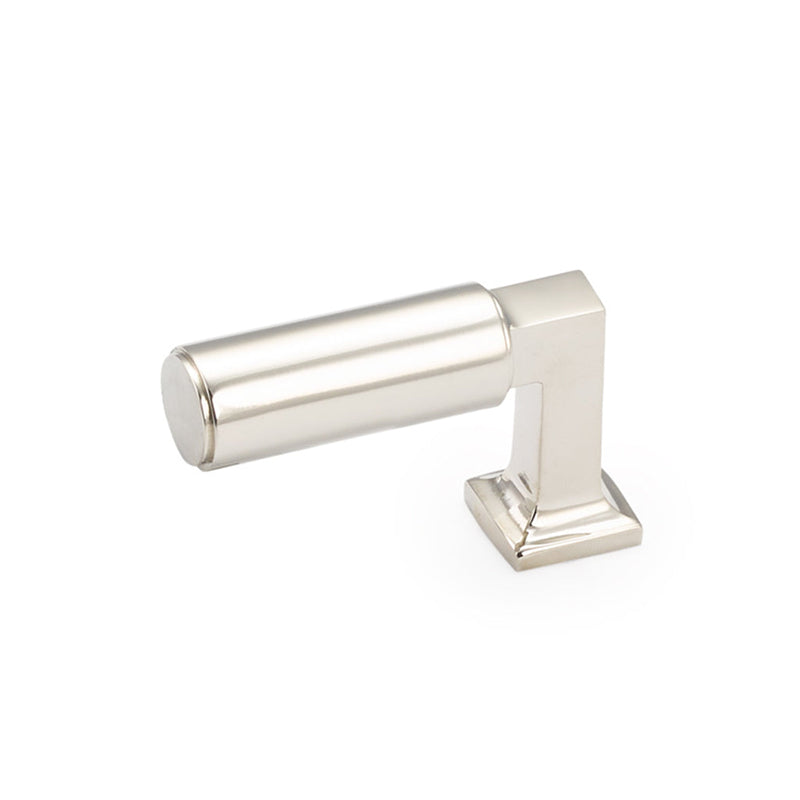 Haniburton Finger Cabinet Knob - Cabinet Mount - 2" Brass/Polished Nickel