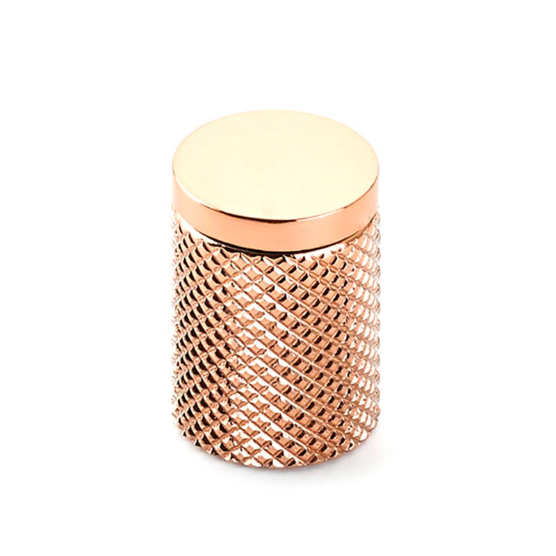 Modo Cabinet Knob - Cabinet Mount - 1" Zinc/Polished Rose Gold