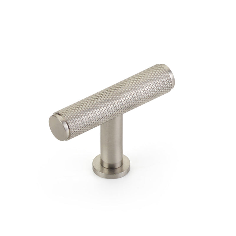 Pub House Knurled Cabinet Knob - Cabinet Mount - 2" Brass/Brushed Nickel