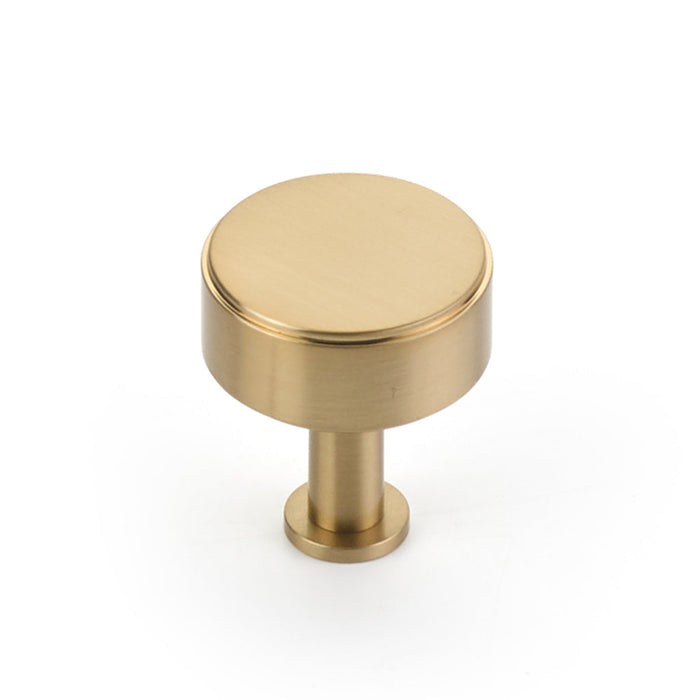 Pub House Smooth Cabinet Knob - Cabinet Mount - 2" Brass/Satin Brass