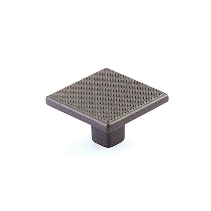 Quadrato Square Cabinet Knob - Cabinet Mount - 2" Zinc/Gun Metal