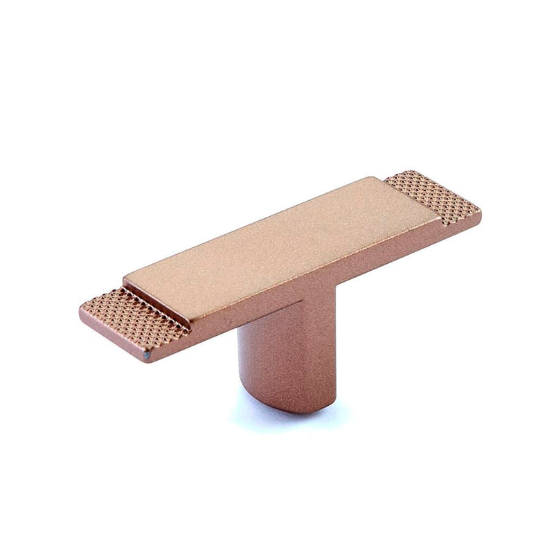 Quadrato Wide T Cabinet Knob - Cabinet Mount - 3" Zinc/Satin Bronze