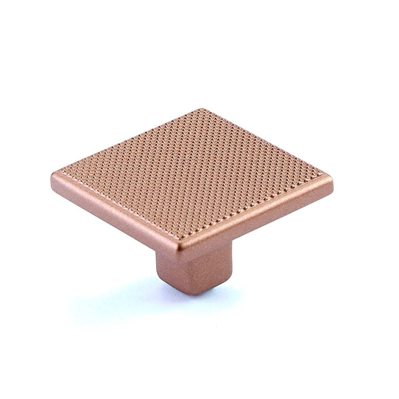 Quadrato Square Cabinet Knob - Cabinet Mount - 2" Zinc/Satin Bronze