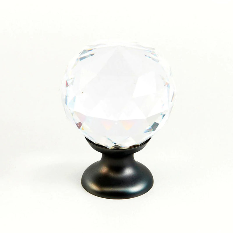 Stargaze Round Cabinet Knob - Cabinet Mount - 2" Brass/Glass/Bronze