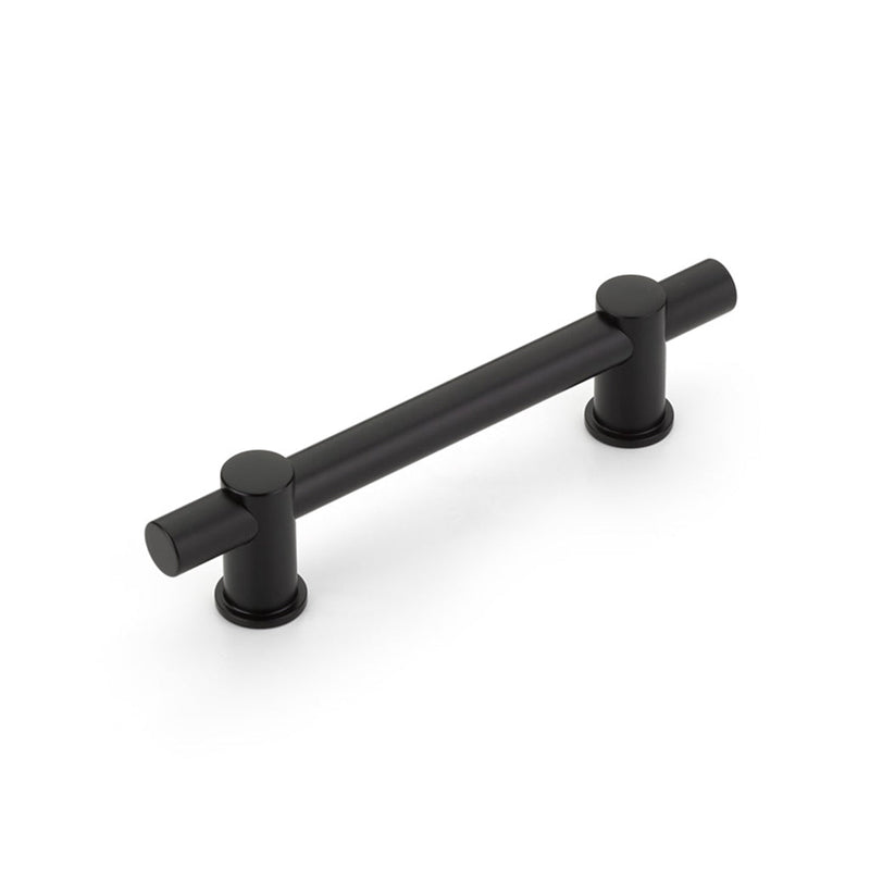 Fonce Cabinet Pull Handle - Cabinet Mount - 4" Brass/Matt Black