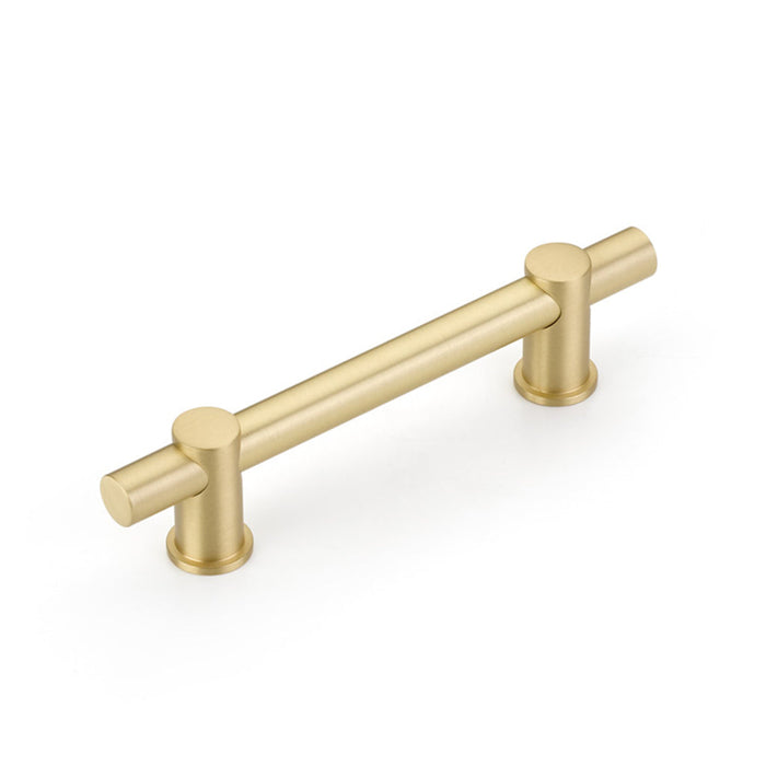 Fonce Cabinet Pull Handle - Cabinet Mount - 4" Brass/Satin Brass