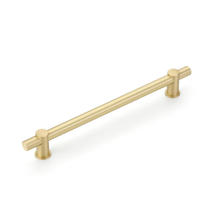 Fonce Cabinet Pull Handle - Cabinet Mount - 8" Brass/Satin Brass