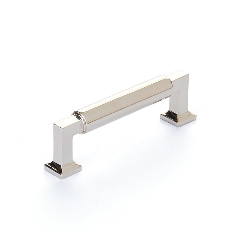 Haniburton Cabinet Pull Handle - Cabinet Mount - 3" Brass/Polished Nickel