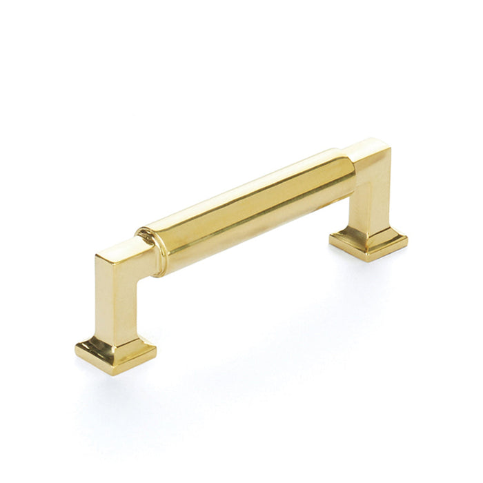 Haniburton Cabinet Pull Handle - Cabinet Mount - 3" Brass/Unlacquered Brass