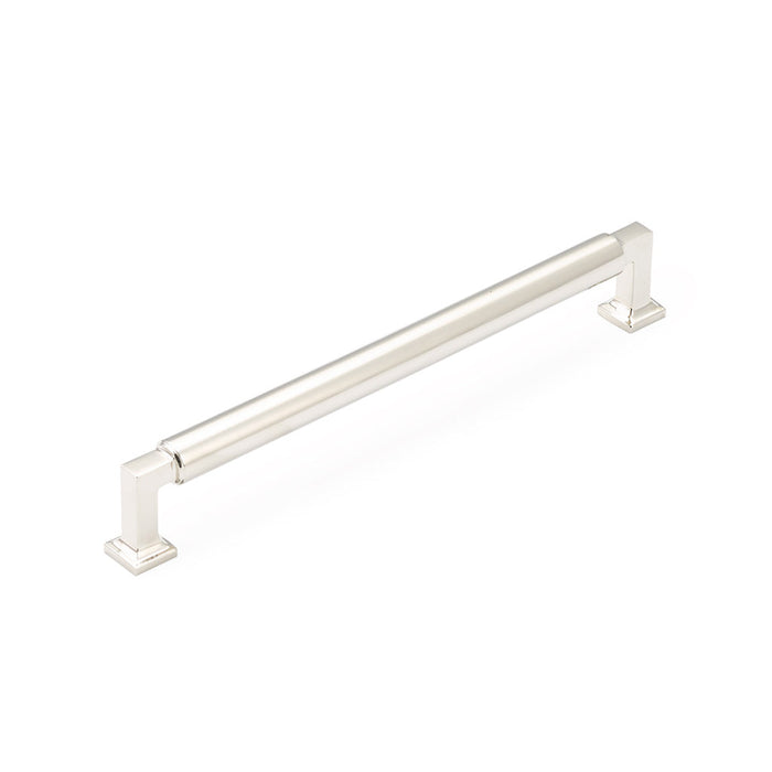 Haniburton Cabinet Pull Handle - Cabinet Mount - 8" Brass/Polished Nickel