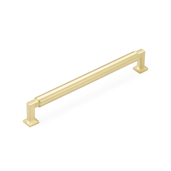 Haniburton Cabinet Pull Handle - Cabinet Mount - 8" Brass/Satin Brass