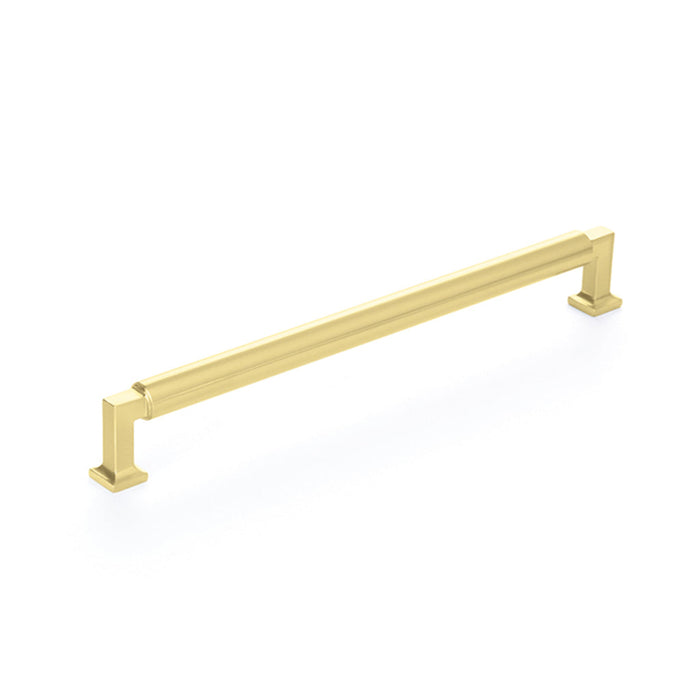 Haniburton Cabinet Pull Handle - Cabinet Mount - 10" Brass/Satin Brass