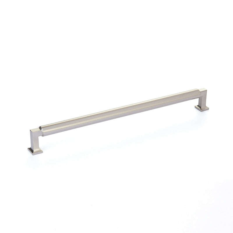 Haniburton Cabinet Pull Handle - Cabinet Mount - 12" Brass/Satin Nickel