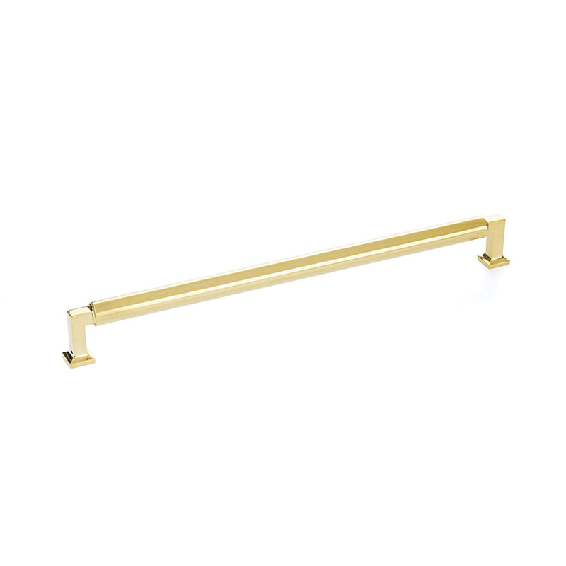 Haniburton Cabinet Pull Handle - Cabinet Mount - 12" Brass/Unlacquered Brass