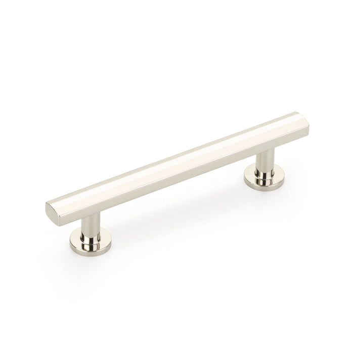 Heathrow Cabinet Pull Handle - Cabinet Mount - 4" Brass/Polished Nickel