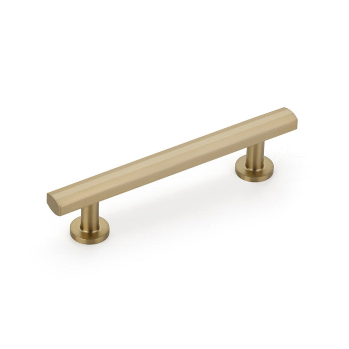 Heathrow Cabinet Pull Handle - Cabinet Mount - 4" Brass/Satin Brass