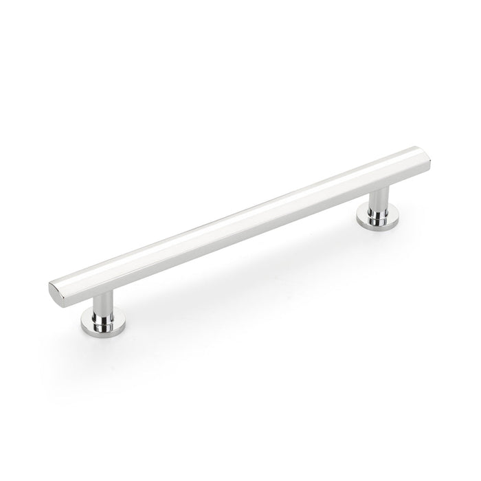 Heathrow Cabinet Pull Handle - Cabinet Mount - 6" Brass/Polished Chrome