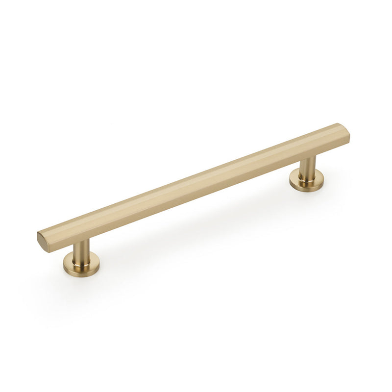 Heathrow Cabinet Pull Handle - Cabinet Mount - 6" Brass/Satin Brass