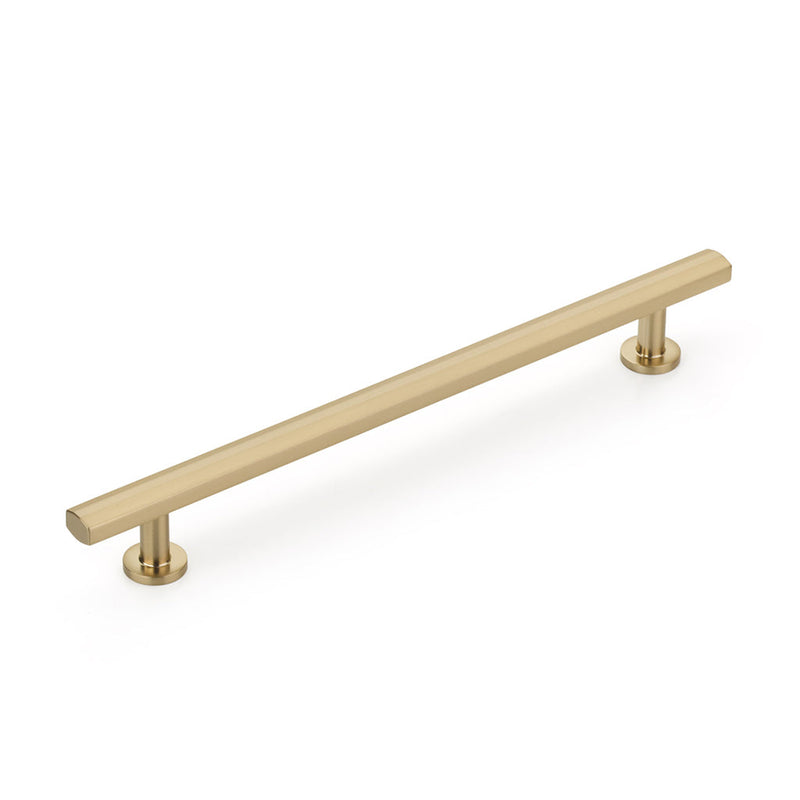 Heathrow Cabinet Pull Handle - Cabinet Mount - 8" Brass/Satin Brass
