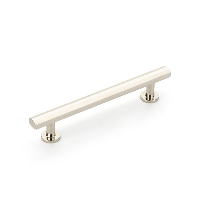 Heathrow Cabinet Pull Handle - Cabinet Mount - 5" Brass/Polished Nickel