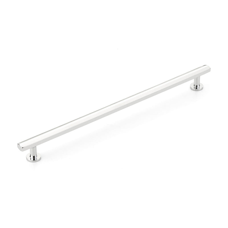 Heathrow Cabinet Pull Handle - Cabinet Mount - 12" Brass/Polished Chrome