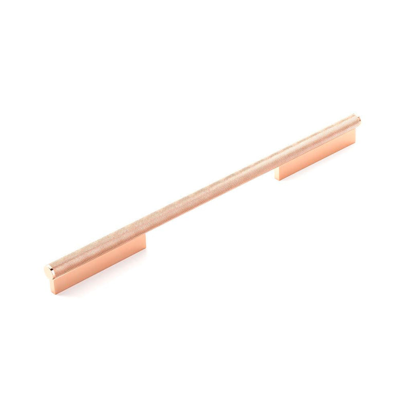 Modo Cabinet Pull Handle - Cabinet Mount - 12" Zinc/Polished Rose Gold
