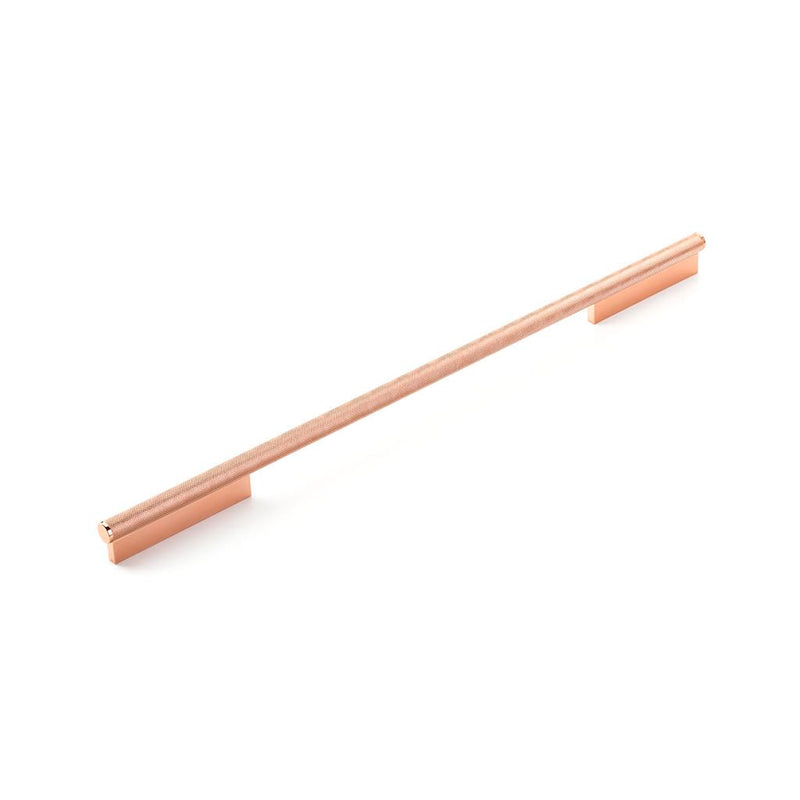 Modo Cabinet Pull Handle - Cabinet Mount - 18" Zinc/Polished Rose Gold