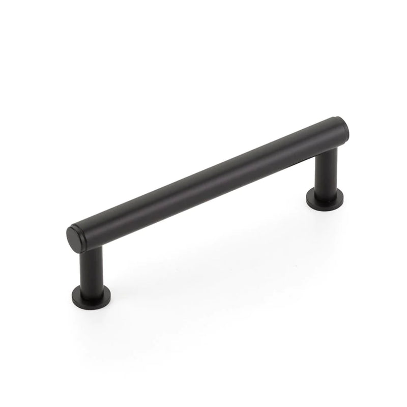 Pub House Smooth Cabinet Pull Handle - Cabinet Mount - 4" Brass/Matt Black