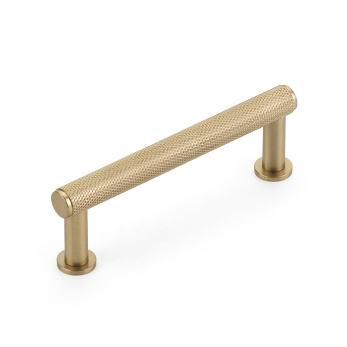 Pub House Knurled Cabinet Pull Handle - Cabinet Mount - 3" Brass/Satin Brass