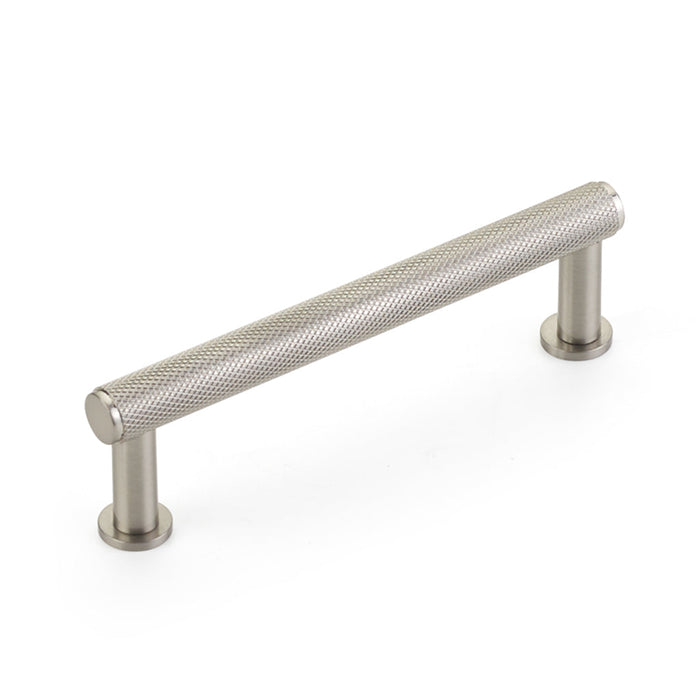 Pub House Knurled Cabinet Pull Handle - Cabinet Mount - 4" Brass/Brushed Nickel