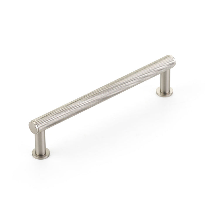 Pub House Knurled Cabinet Pull Handle - Cabinet Mount - 5" Brass/Brushed Nickel