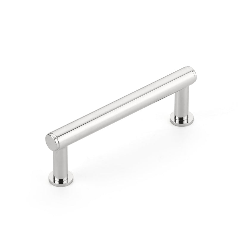 Pub House Smooth Cabinet Pull Handle - Cabinet Mount - 4" Brass/Polished Chrome