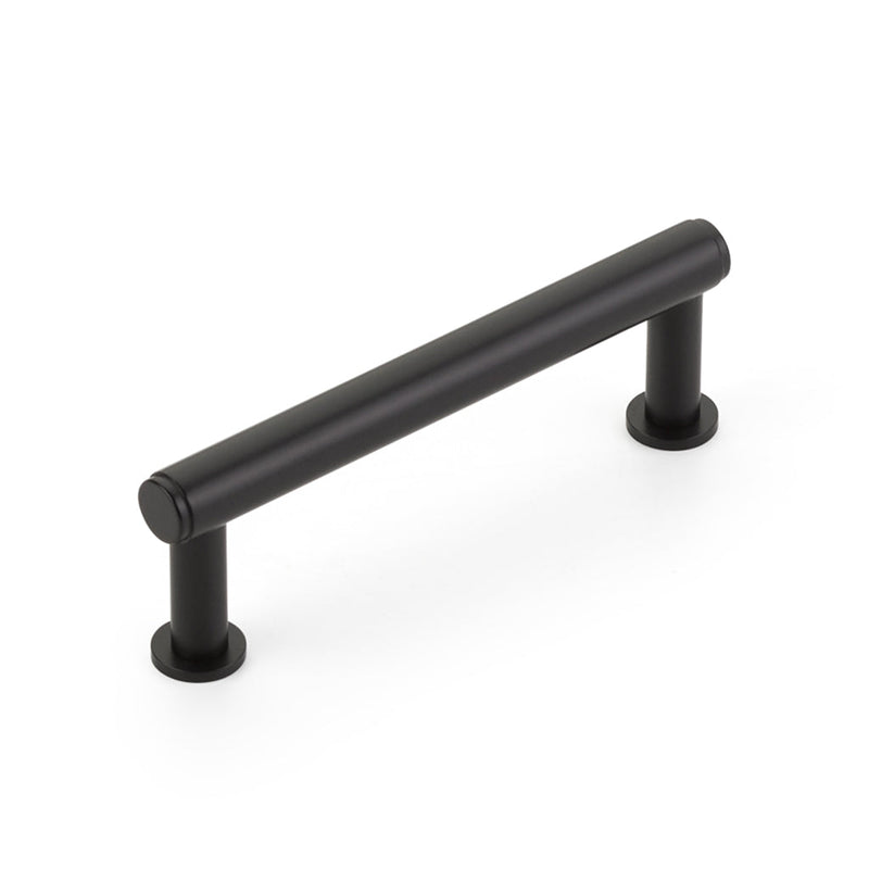 Pub House Smooth Cabinet Pull Handle - Cabinet Mount - 4" Brass/Matt Black