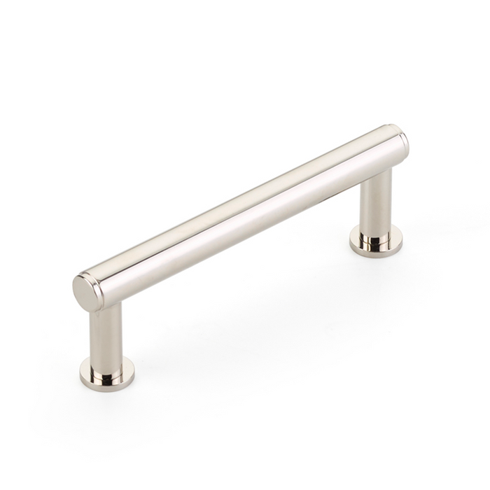 Pub House Smooth Cabinet Pull Handle - Cabinet Mount - 4" Brass/Polished Nickel