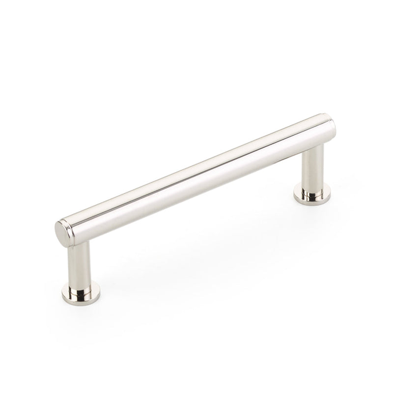 Pub House Smooth Cabinet Pull Handle - Cabinet Mount - 4" Brass/Polished Nickel