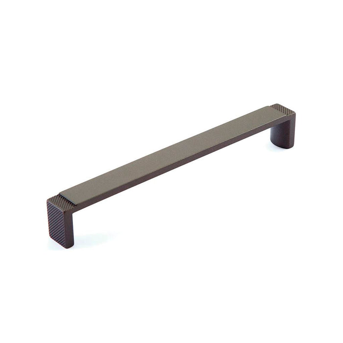Quadrato Cabinet Pull Handle - Cabinet Mount - 7" Zinc/Gun Metal