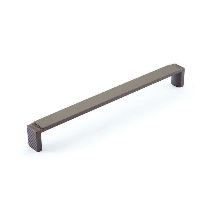 Quadrato Cabinet Pull Handle - Cabinet Mount - 8" Zinc/Gun Metal
