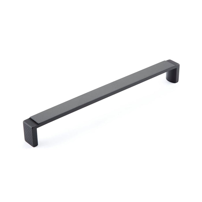 Quadrato Cabinet Pull Handle - Cabinet Mount - 8" Zinc/Matt Black