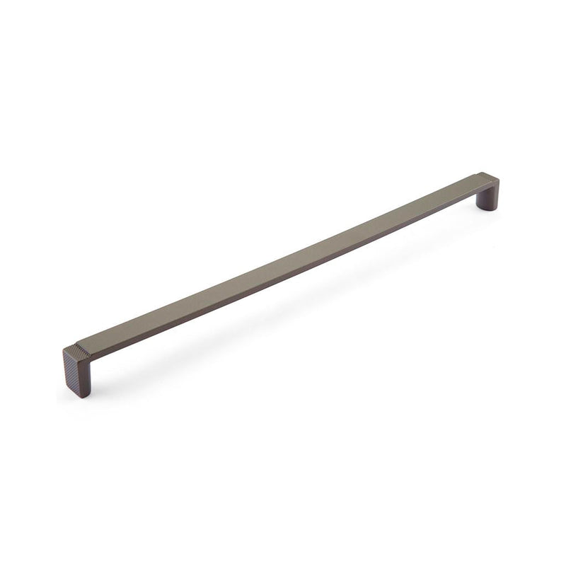 Quadrato Cabinet Pull Handle - Cabinet Mount - 13" Zinc/Gun Metal
