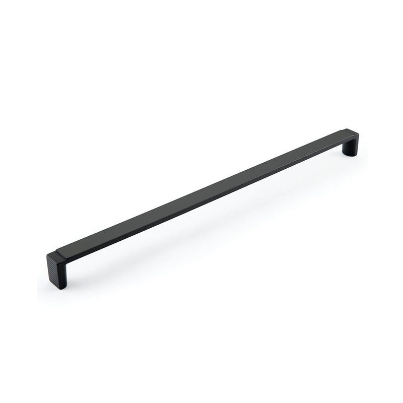 Quadrato Cabinet Pull Handle - Cabinet Mount - 13" Zinc/Matt Black